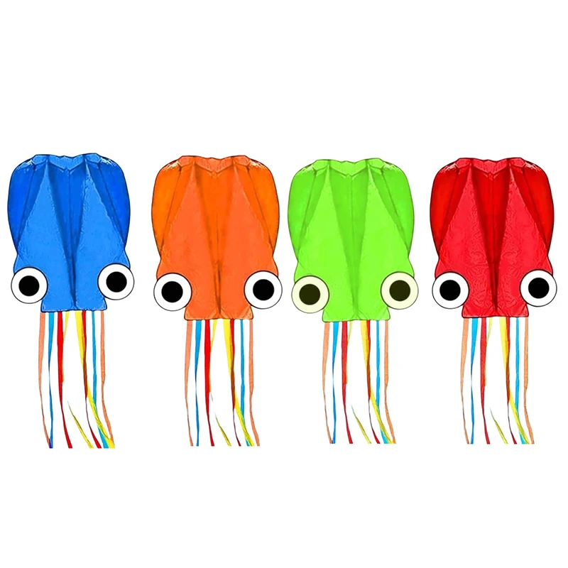1 Set 3D Stereoscopic Octopus Kites Flying Toys For Children Nylon Ripstop Fish Kites Koi Inflatable Kites Outdoor Soft Kites