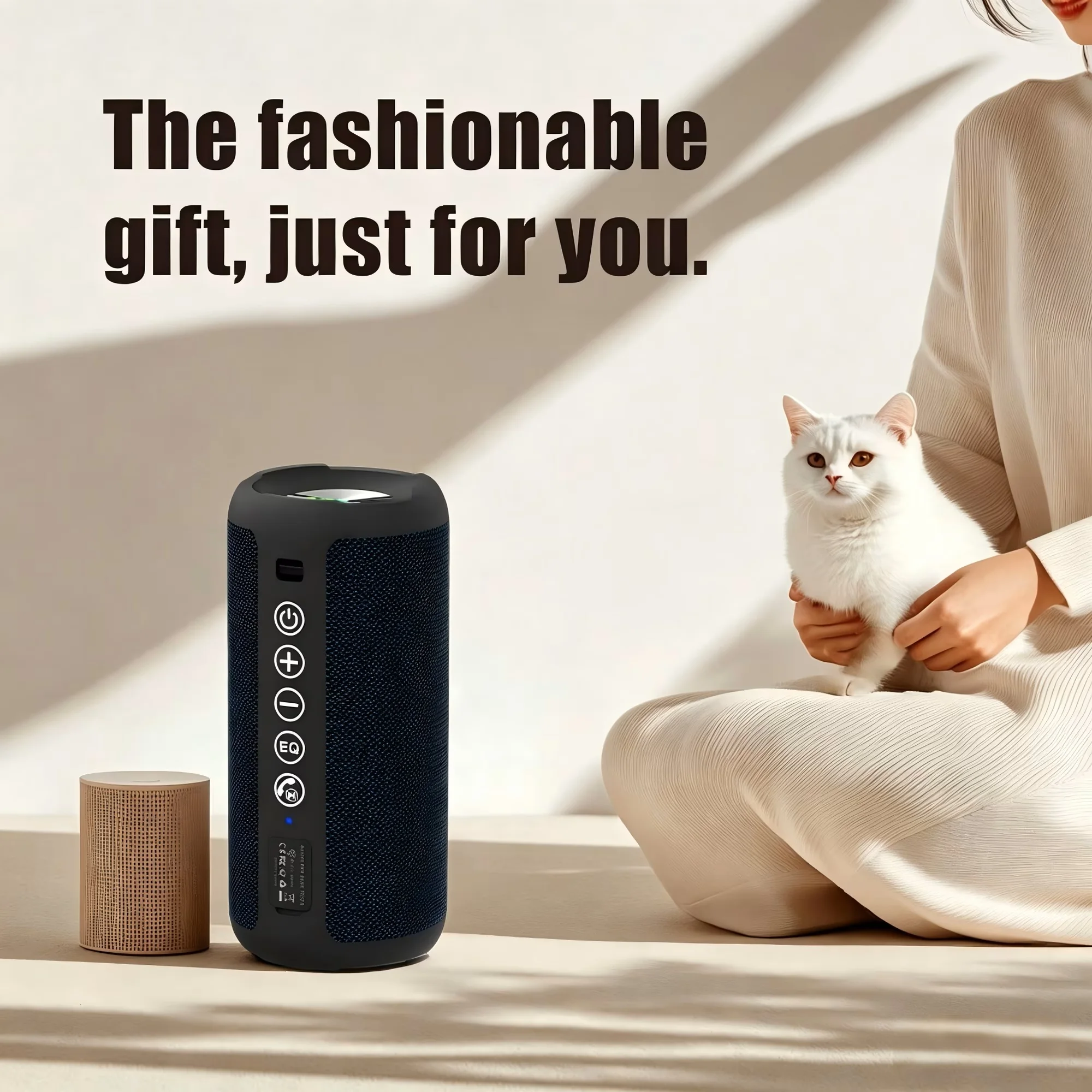 24W Portable Bluetooth Speaker, IPX7 Waterproof with LED Lig