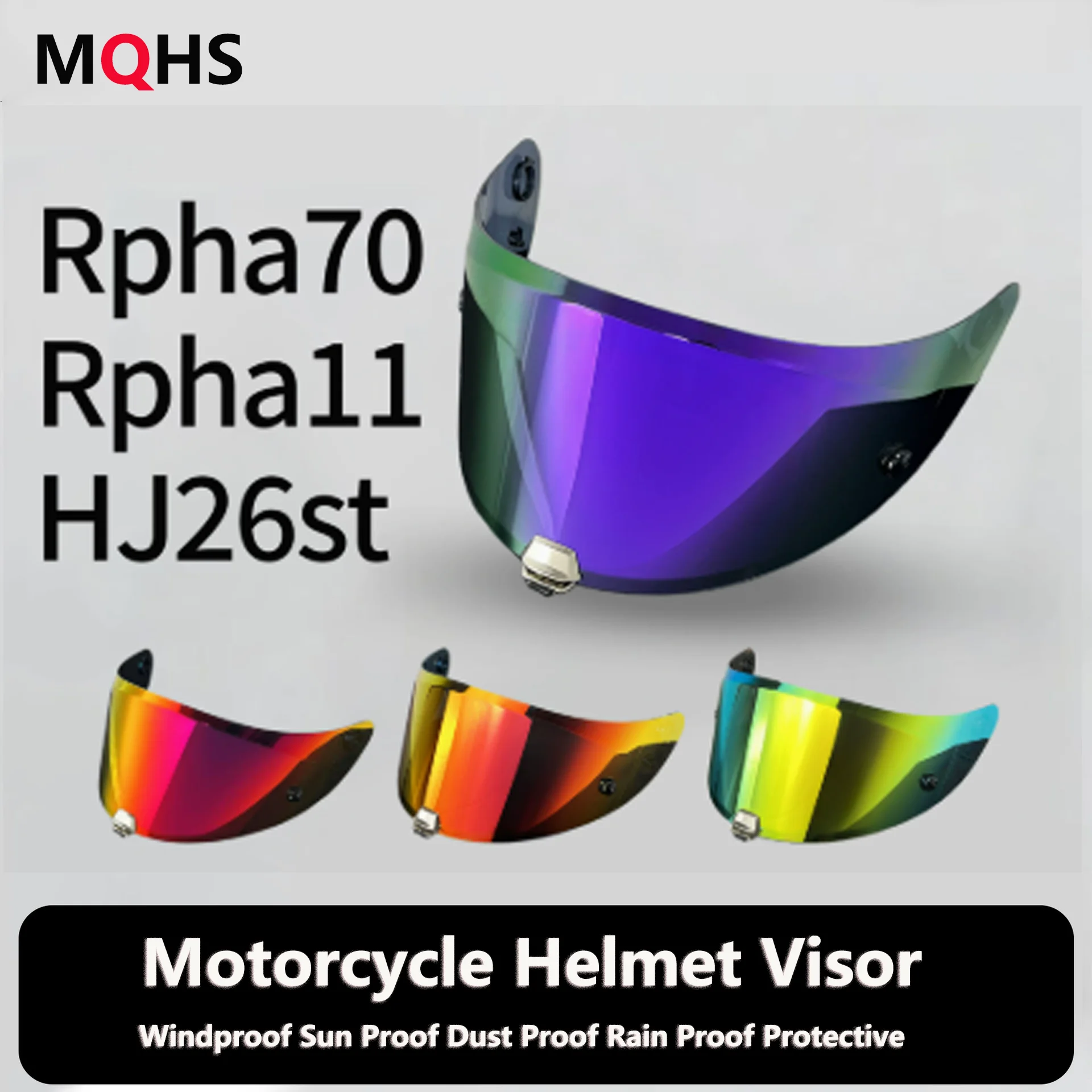Replacement Lens Face Shield Helmet Visor for HJ 26 Helmet Visor for Rpha 11 Rpha 70 Venom Joker Style UV Resistant Windproof