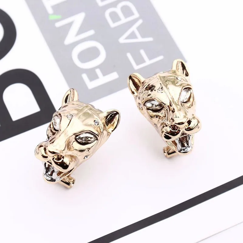 European and American Genius Designer Lion-shaped Personality Simple Temperament Earrings for Women