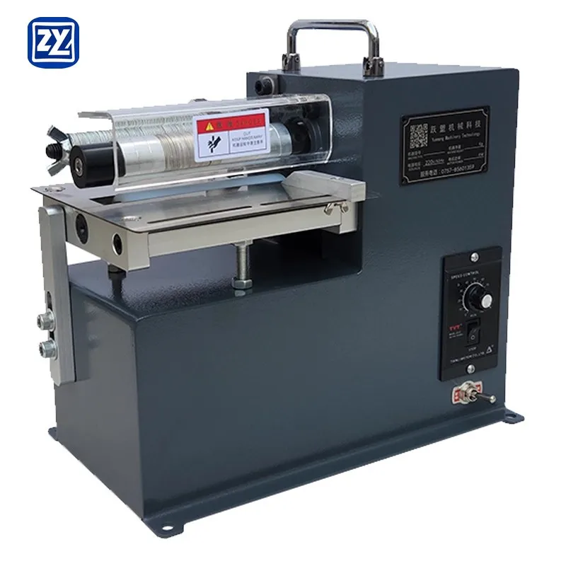 

Настольный электрический станок для резки кожи с двигателем и основными компонентами