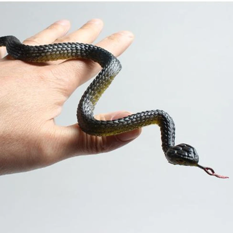 45 سنتيمتر المطاط واقعية الأفعى محاكاة ثلاثية الأبعاد Anaconda اللعب المطاط وهمية الأفعى هالوين زينة زخرفية هدية للأطفال