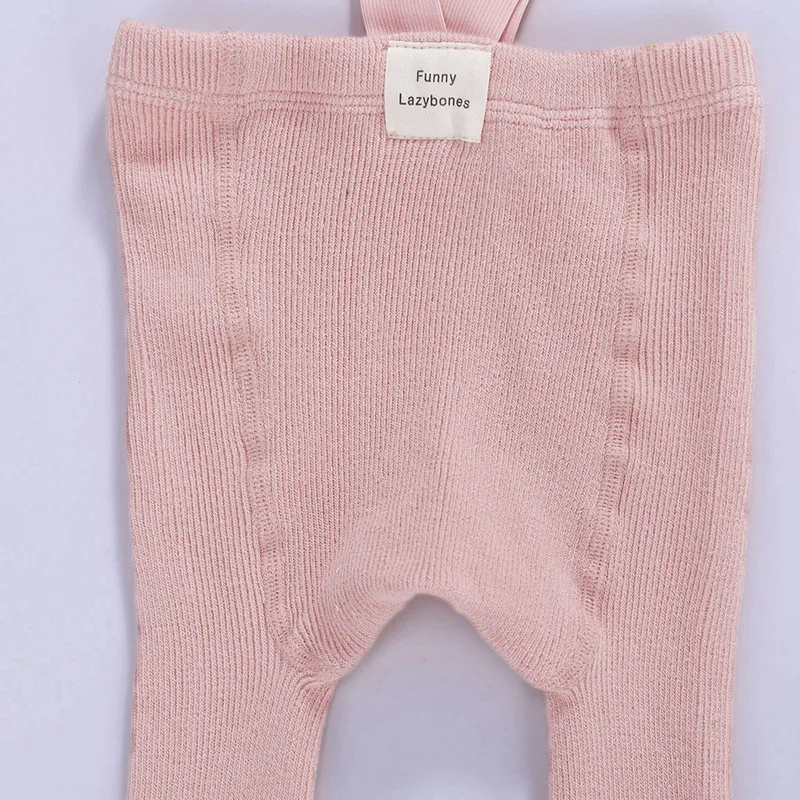 Pantimedias de punto acanalado de cintura alta para recién nacido, calcetines con tirantes para niño y niña, mallas para niño