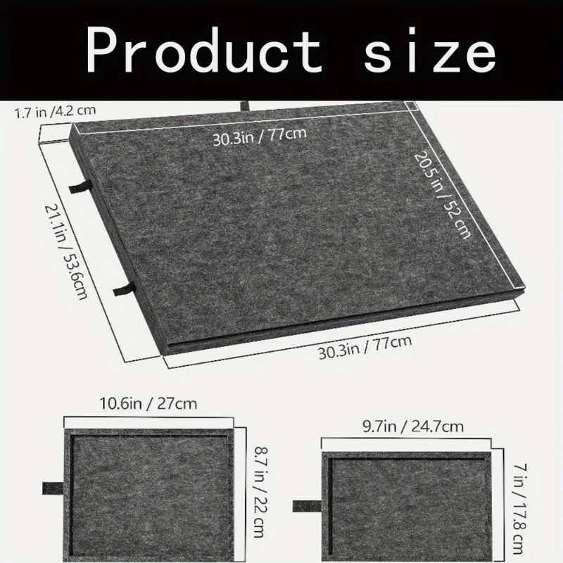 

7-Piece Felt Puzzle Storage Tray Set, 6-in-1 Puzzle Table, with 6-Drawer, Portable Puzzle Board, Foldableable