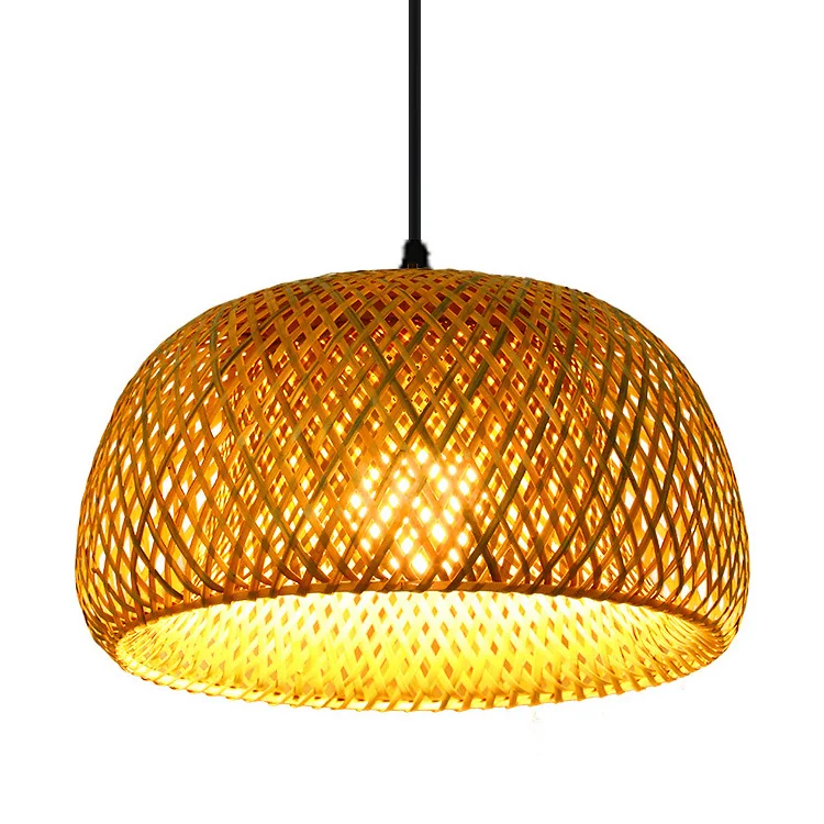 

E27 DIA.30cm Japanese Style Bamboo Pendant Lights Hat Shade Pendant Lights Home Decor Indoor Hanging Chandelier Lamp