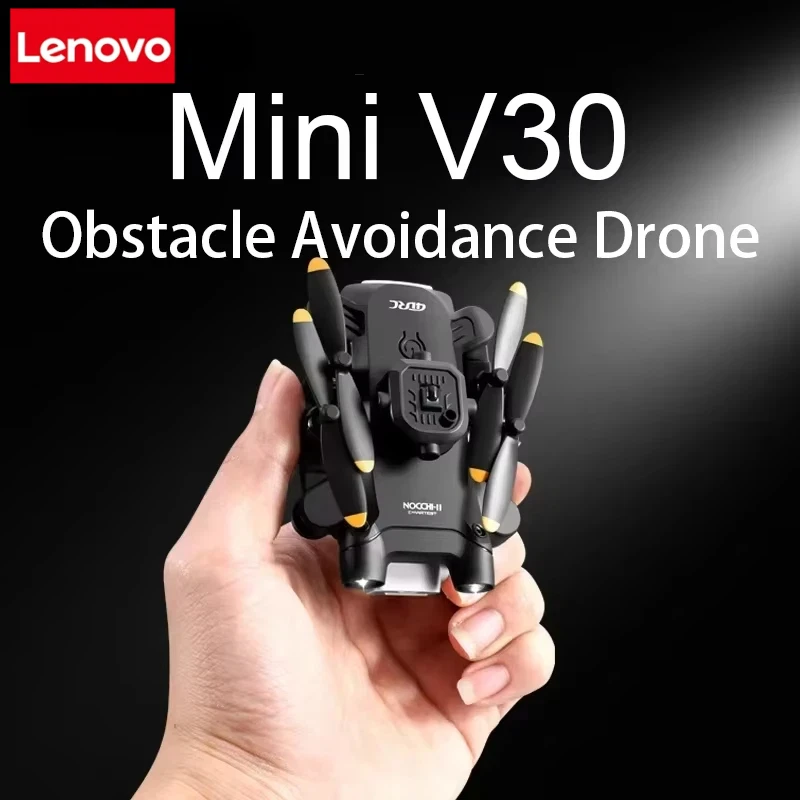 Dron Lenovo Mini V30 8K Aéreo HD Profesional, Dron RC con Evitación de Obstáculos de Cinco Lados, Helicóptero con GPS y VR
