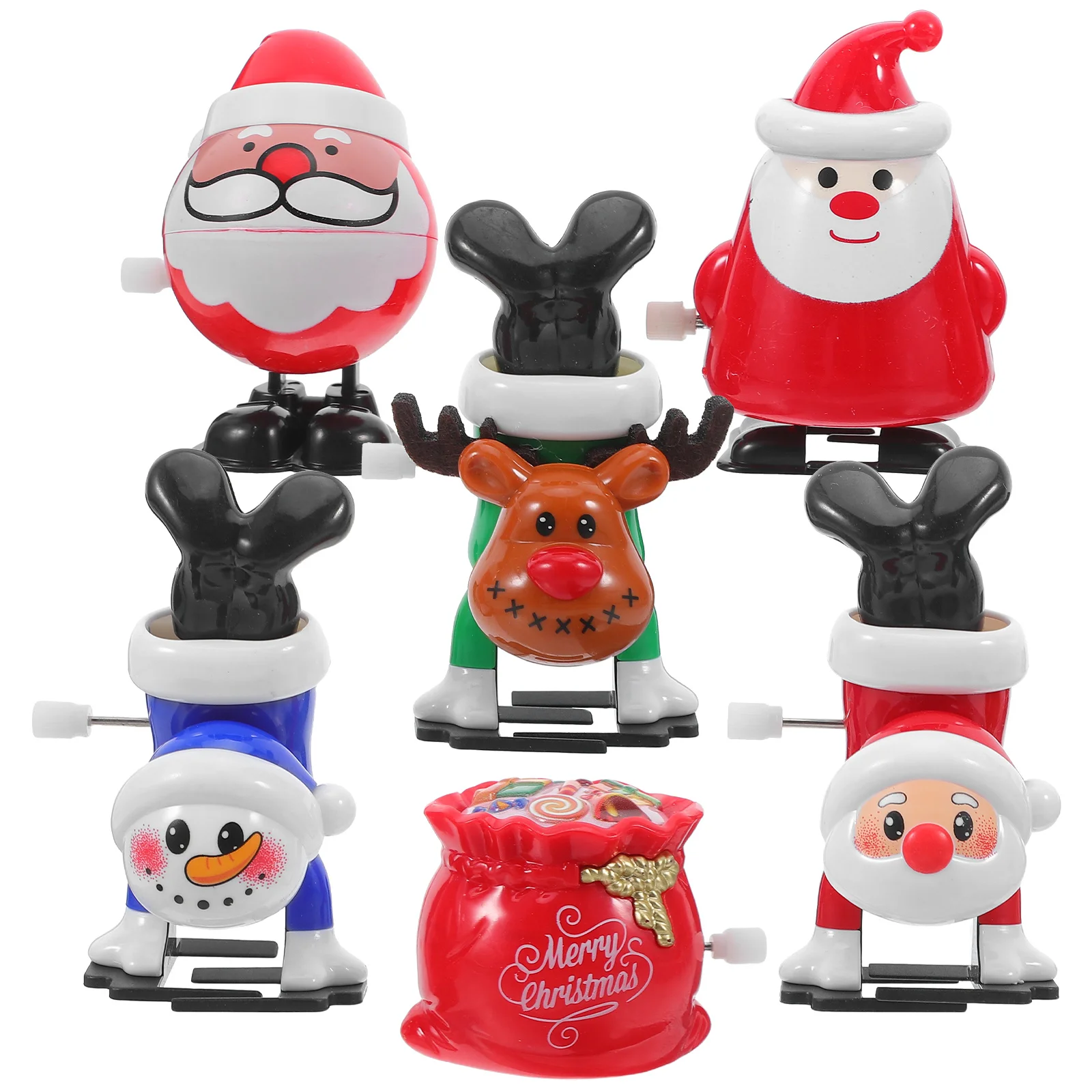 1 set di carica natalizia compatta per le vacanze, regali per feste, Babbo Natale, renna, pupazzo di neve, animazioni ambulanti, calza regalo per bambini