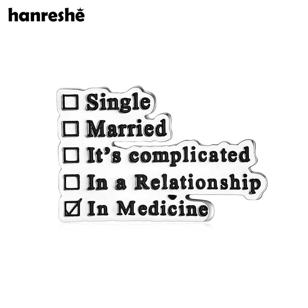 Hanreshe Medicine Funny Brooch Pin Creative Nursing Medical Jewelry Lapel Backpack Badge Jewelry for Doctor Nurse