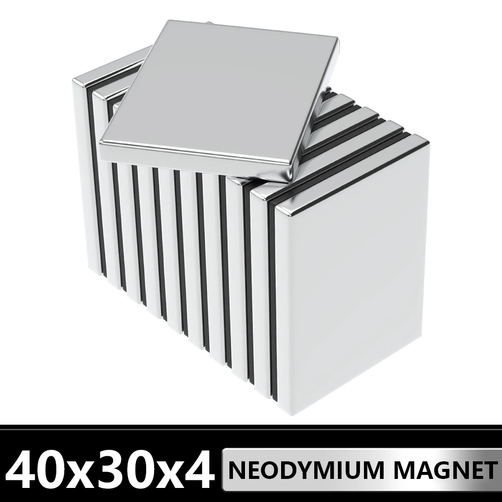 1~10Pcs Block Magnet 40mm x 30mm x 4mm N35 NdFeB Super Powerful Neodymium Magnets Strong Permanent Magnetic imanes 40x30x4