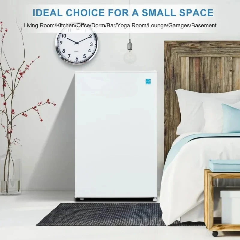 Small Refrigerator Compact  Mini with Freezer  Door Swing