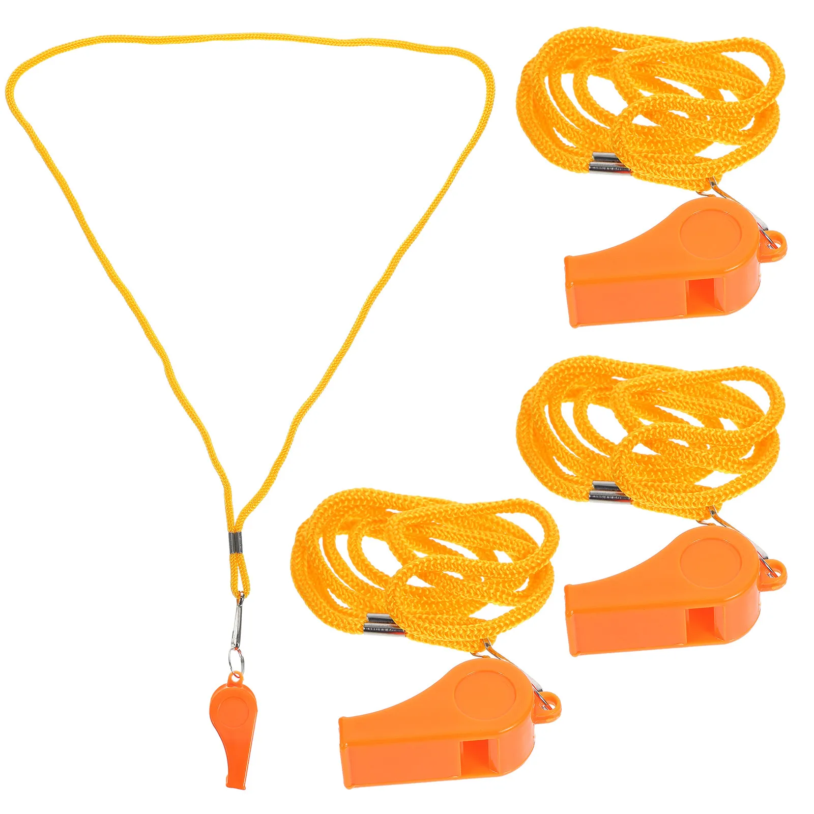 4Pcs Loud Whistles Plastic Multipurpose Portable Whistles for Outdoor Sports Pet Training Safety Referee Whistle