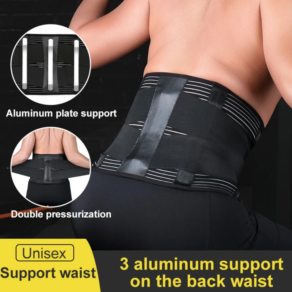 Adjustable Back Waist Protection Support Belt Lumbar Brace Massage Band Pain Relief Health Waist Brace Sportswear Accessories