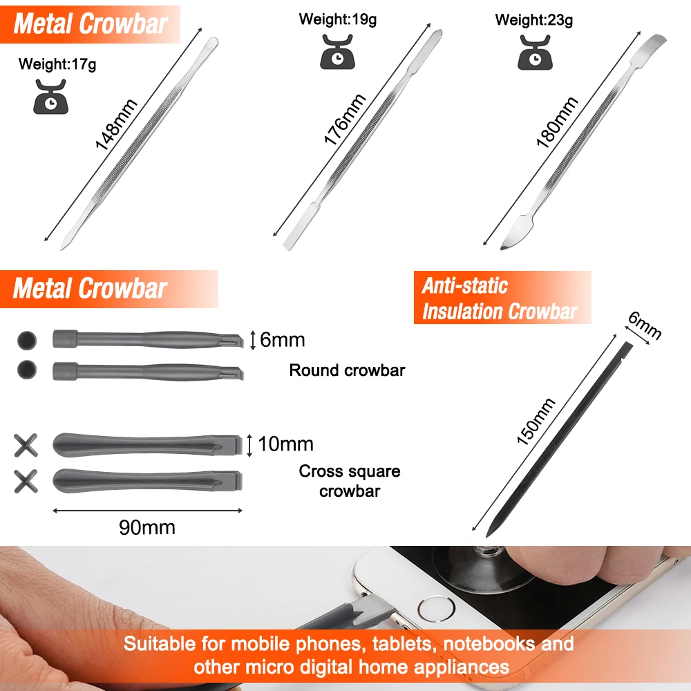 ValueMax 69pc A Set Electronic Repair Tools Kits Precision Screwdriver Metal Crowbar Tweezers For Compute Phone Camera Watch PC