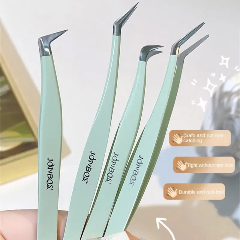 1PC Stainless Steel Curved Straight Eyebrow False Eyelash Tweezers Nail Art Extension Makeup Tool Eeyelashes Tweezers Makeup