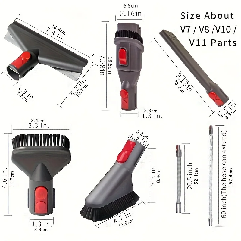 Set di accessori per kit di attrezzi con tubo di prolunga per aspirapolvere senza fili V15 V11 V10 V7 V8