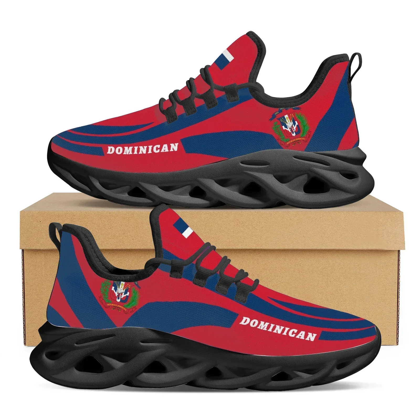 

Легкие дышащие кроссовки на платформе с дизайном национального герба Доминиканской Республики, вязаные кроссовки-лезвия, обувь Zapatos