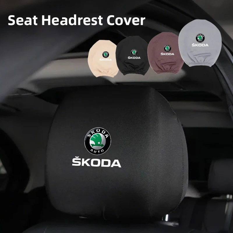 Car Seat Headrest Cover Anti-fouling Neck Pillow Protector Pad Interior For Skoda Octavia Rapid Kodiaq Superb Derivative Karoq F