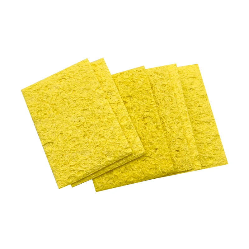 5/10PCS Yellow Cleaning Sponge Cleaner for Enduring Electric Welding Soldering Iron for Mobile Phone Computer Repair Tools