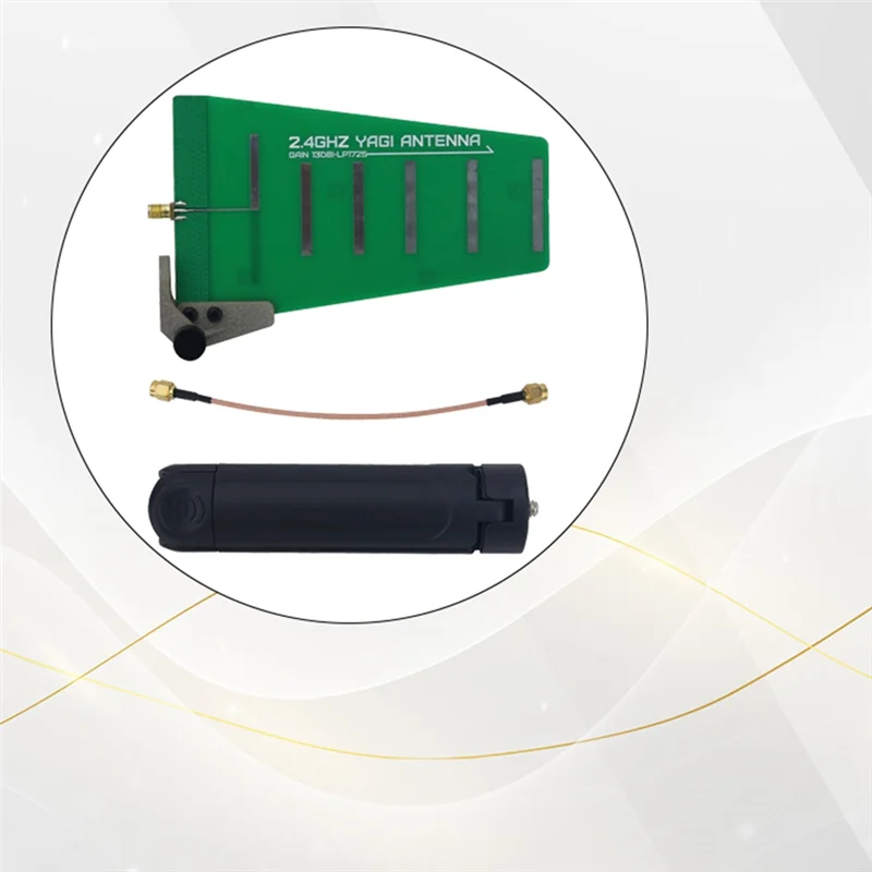 Qy-HG1725 لمحطة قاعدة واي فاي بلوتوث الطائرة بدون طيار شبكة جسر 2.4G 13Dbi Yagi هوائي اتجاهي مع مقبض