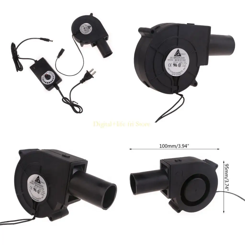 

E06D USB Blower Fan for Fire Starting and BBQ Grilling Fan Brushless Motor High Speed Controller BFB1012H DC5V