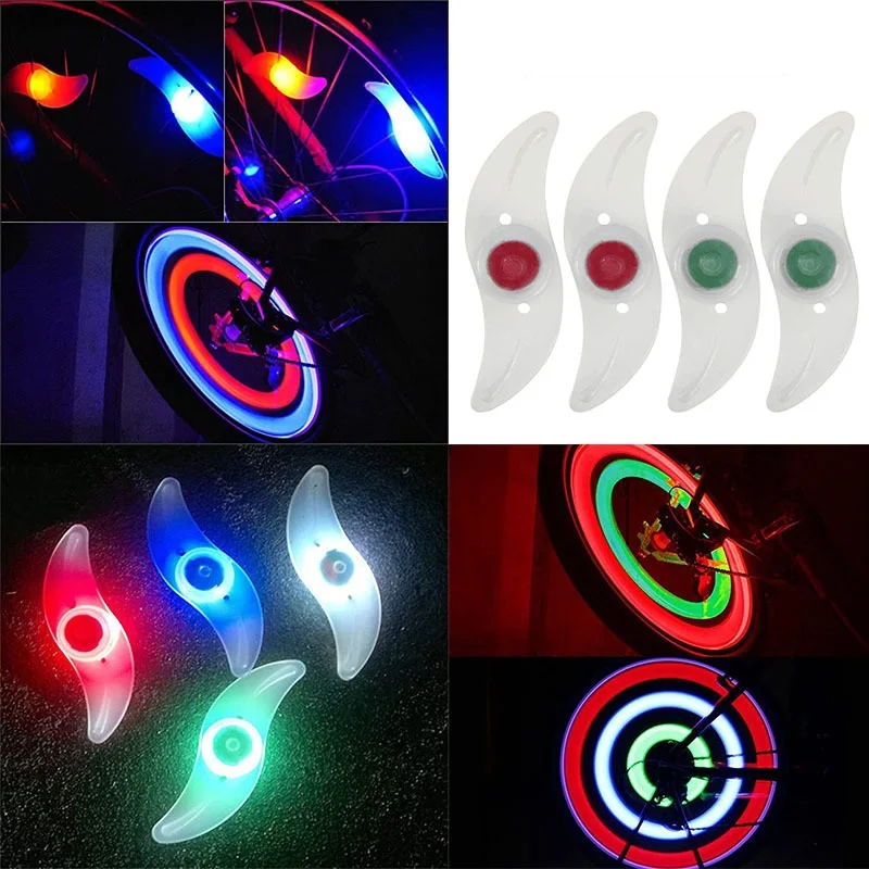 3 Lighting Mode LED Neon Bicycle Wheel Spoke Light Waterproof Color Bike Safety Warning Light Cycling Light Bicycle Accessories