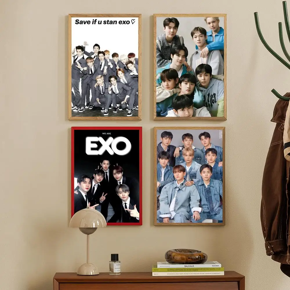 exo Group K-Pop EXO Poster HD Waterproof Wall Art Posters Self Adhesive Bedroom Living Room Home Decor Gift - view 3