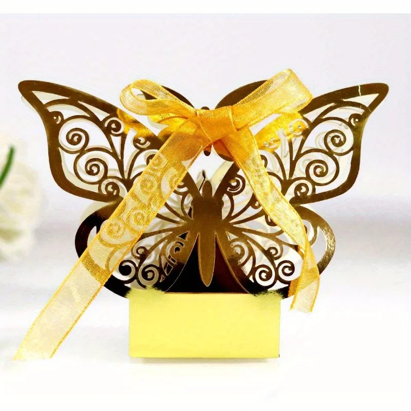 Elegant Hollow Ribbon Gift Box for Weddings & Special Occasions - Premium Quality and Stylish Design