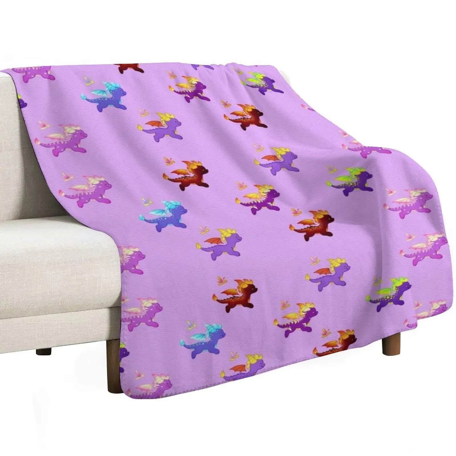 Spyro Pattern Throw Blanket cosplay anime Soft Softest Hairys Decorative Sofas Thermal Blankets