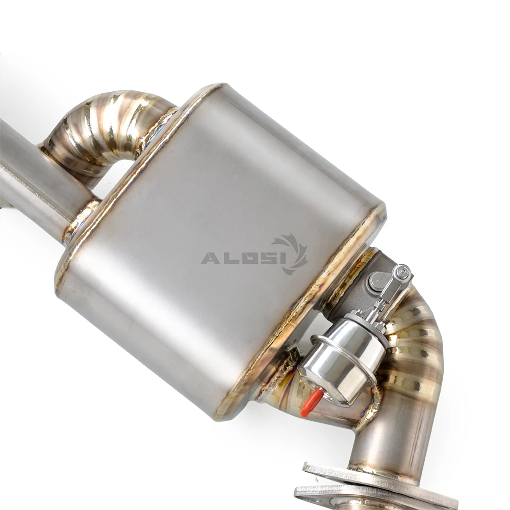 

Для Porsche Cayman GT4/Boxster GT4 981 3,8 2012-2017, титановая выхлопная система с изображением кошачьего задней части с клапаном, тюнинг, выхлопная система