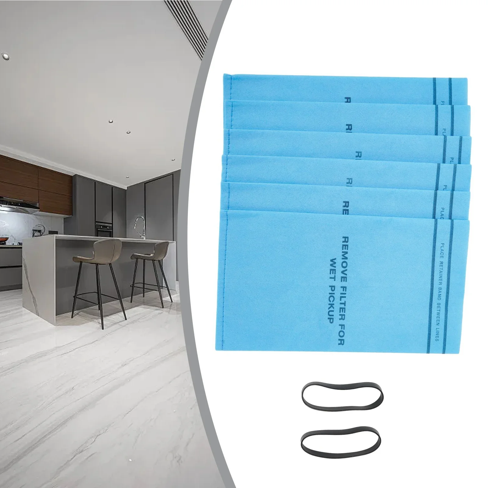For 4 Gallon WS0400SS. Filter Bags Filter Bag Set 6pcs Durable Fit 2.5 Gallon Vacuum For MultiFit VF2000 Wet/Dry