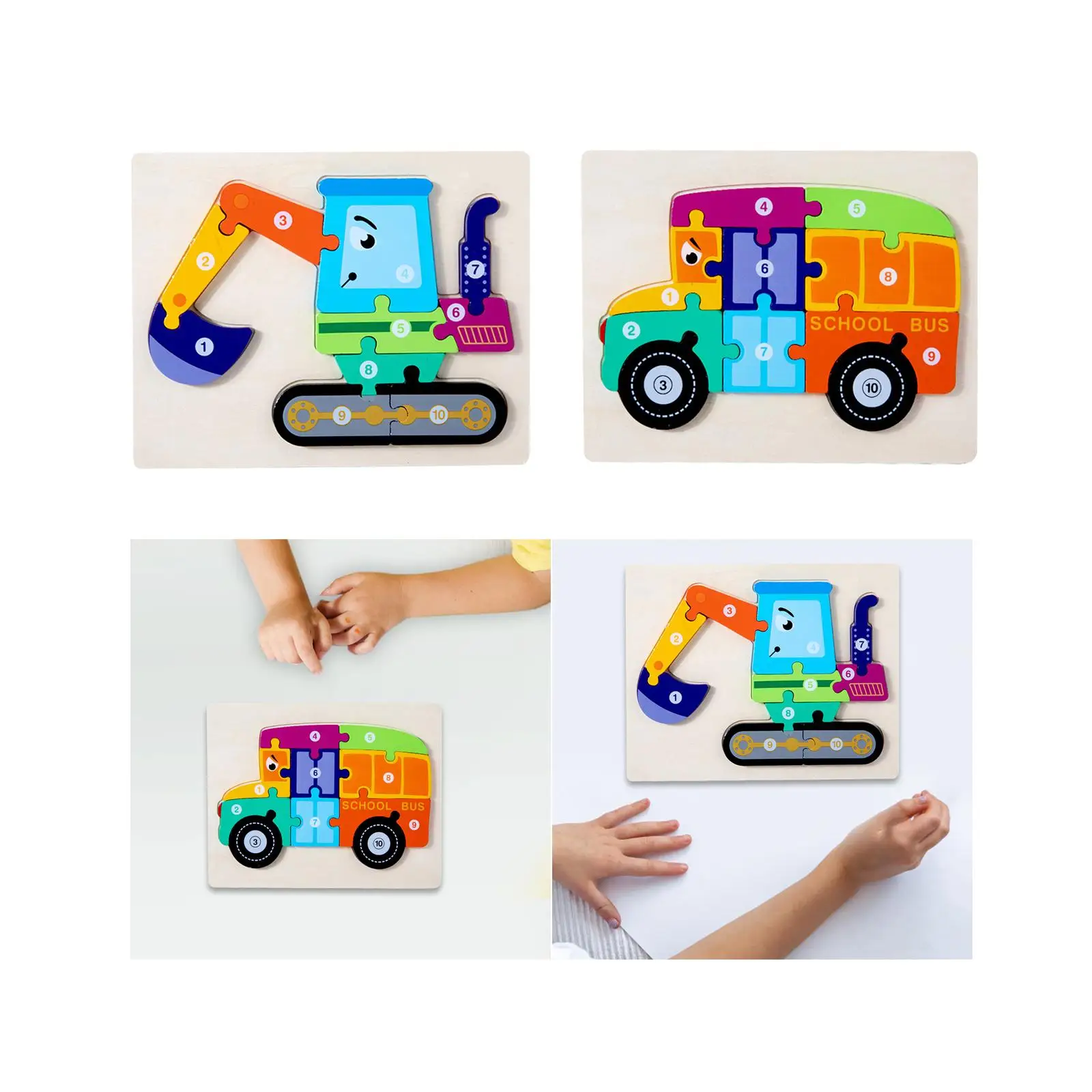 Puzzles Board Toy Thinking Ability Understanding Shapes Hand Eye Coordination Educational Toy for Kids Ages 4-6 Years Children