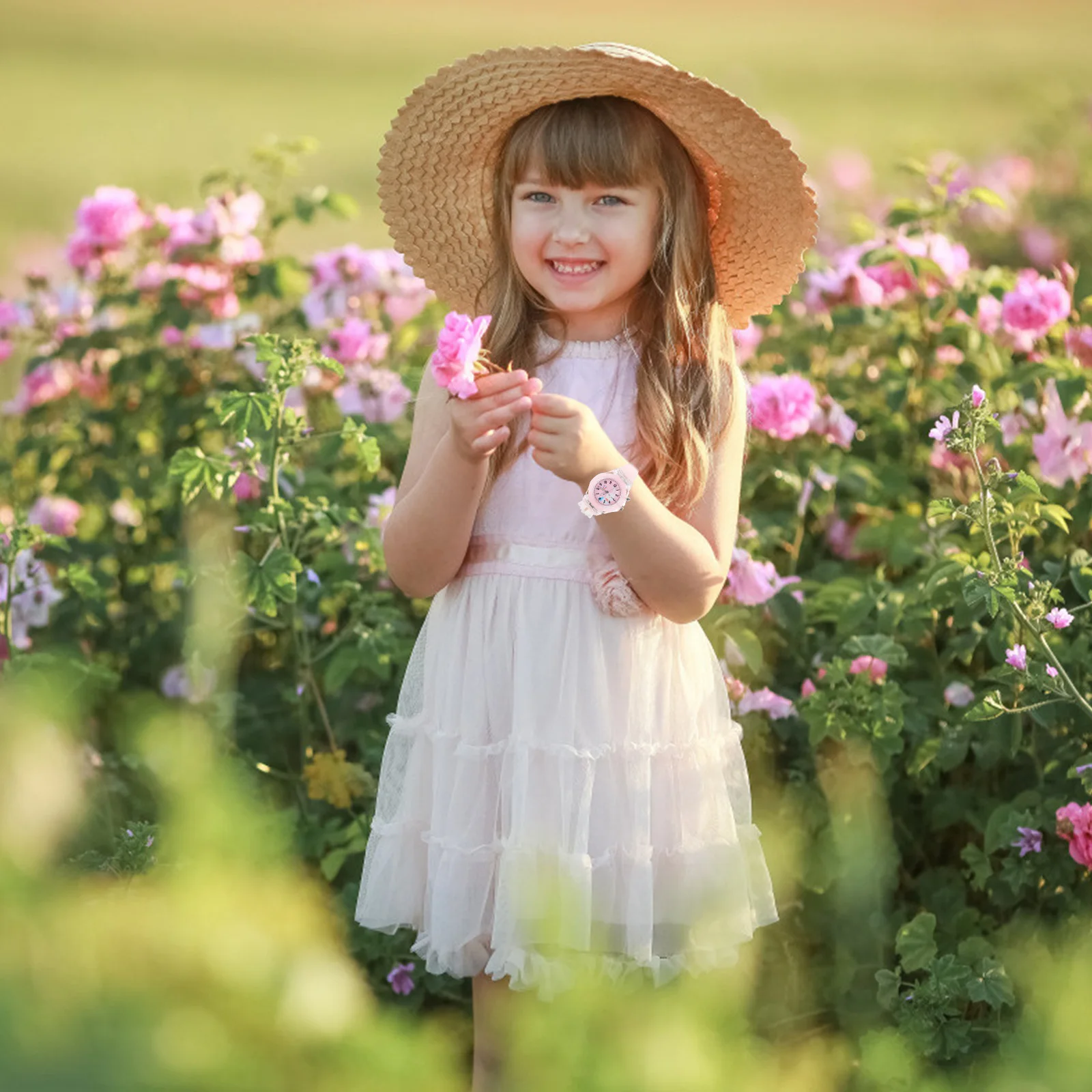 1Pcs Children LED Watch Cartoon Rabbit Luminous Kids Quartz Wristwatch Comfortable Time Teaching Gift