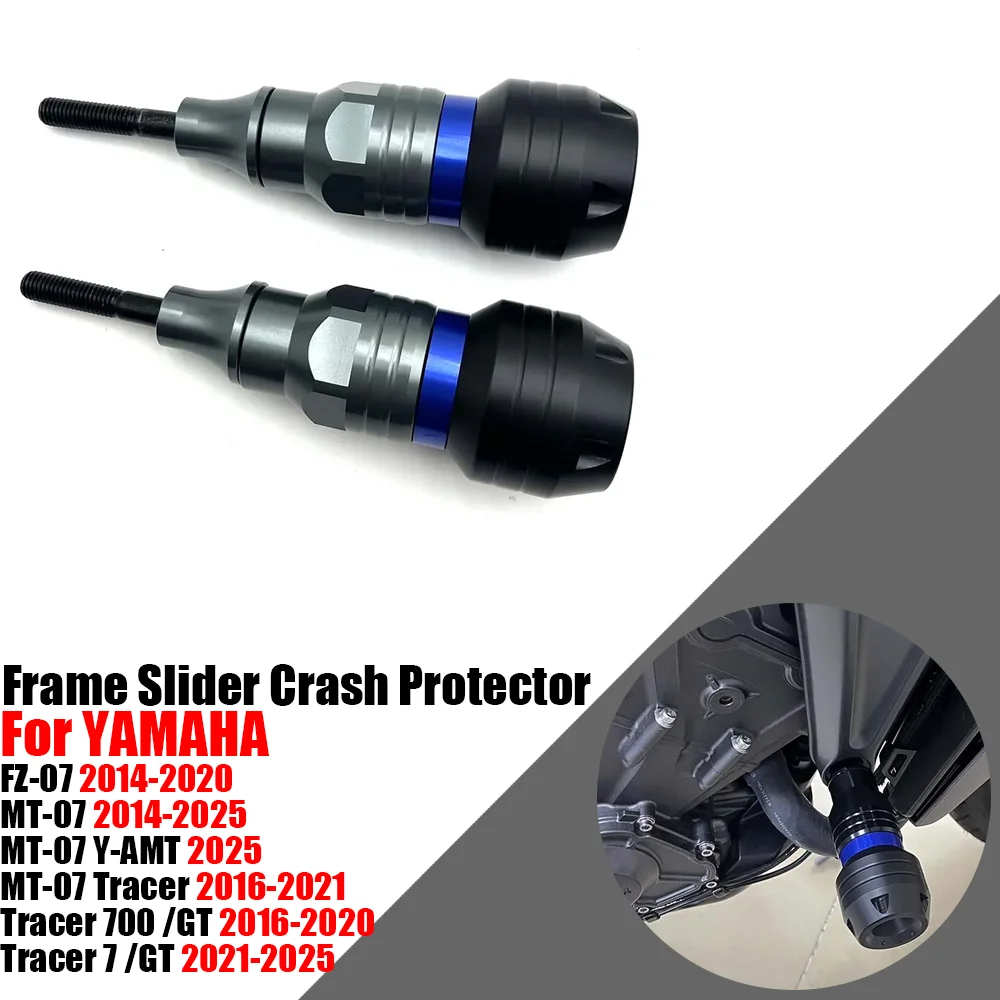 

For YAMAHA Tracer 700 GT Tracer 7 GT MT-07 FZ07 Accessories Frame Sliders Crash Protector Falling Protection Pad moto MT07 mt 07