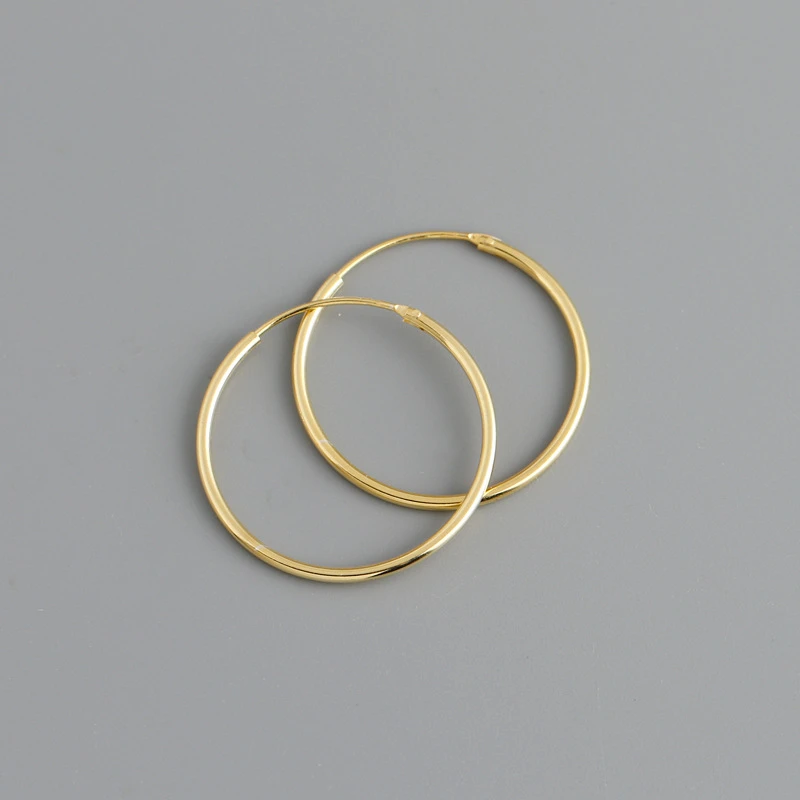 

ROXI 12-18 мм гладкие круглые серьги-кольца для женщин, стерлинговое серебро 925 пробы, огромный дизайн, серьги, ювелирные изделия Pendientes Plata 925