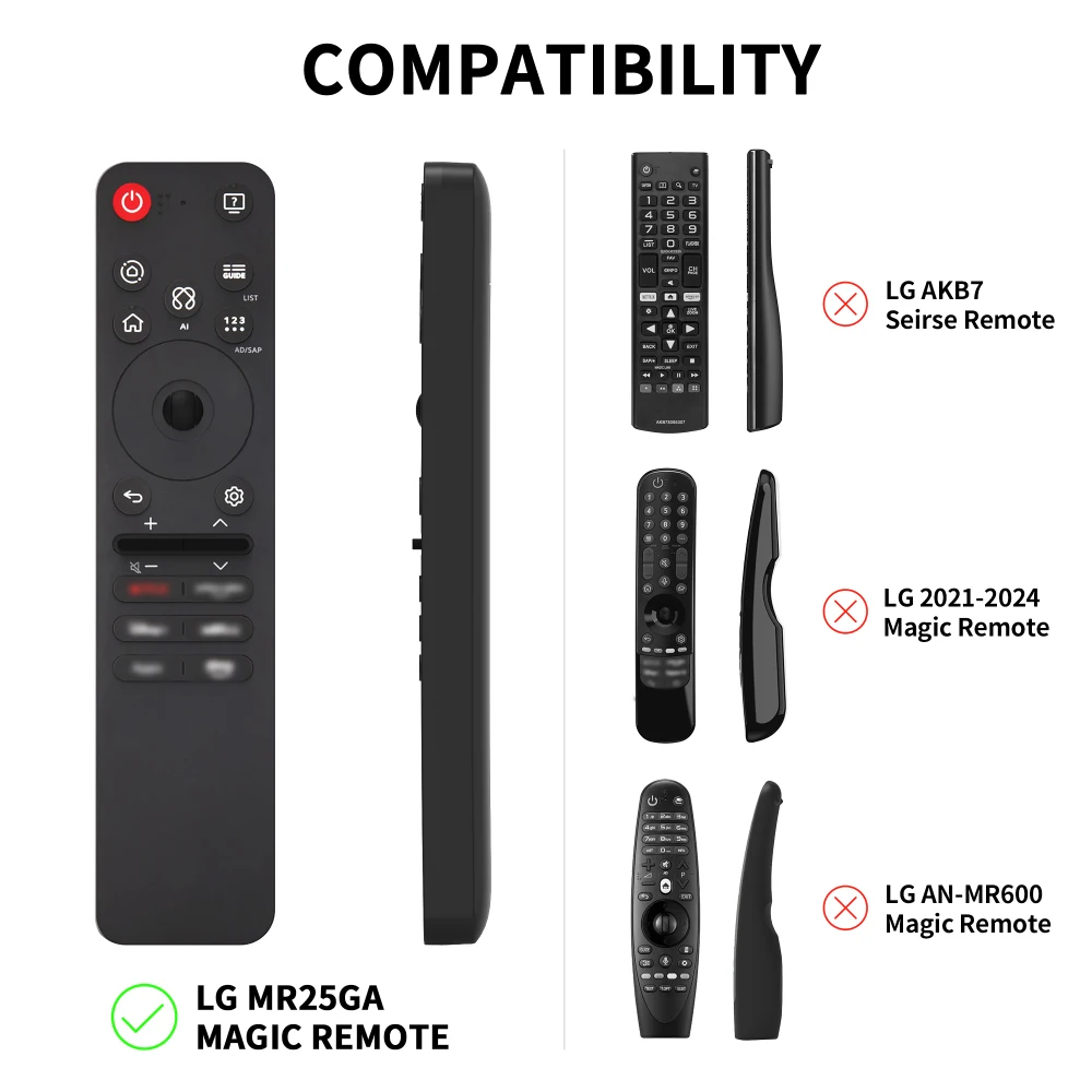 حافظة سيليكون تتوهج في الظلام لجهاز LG MR25GA Magic Remote Smart TV Remote Controller #1