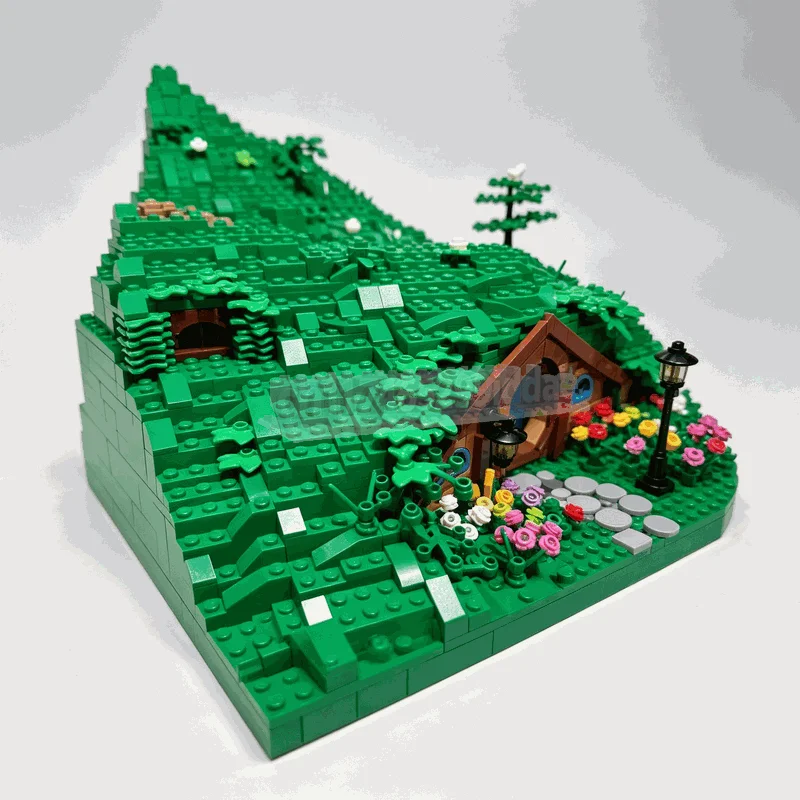 2247PCS Hobbiton Section MOC Fantasy Architecture Model Custom Puzzle DIY Creative Assembly Educational Building Blocks Toy Gift
