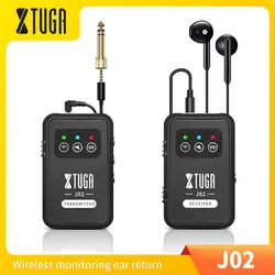 XTUGA J02 2.4G Long Distance Non Delay Professional Wireless In Ear Monitor System For Studio Band Rehearsal Live Performance