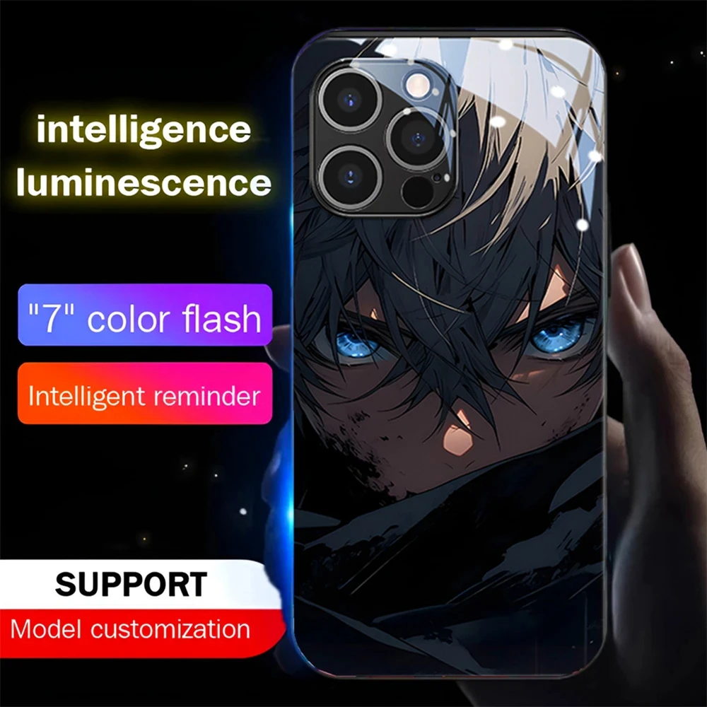 

Fashion Anime LED Light Luminous Phone Case Voice Controlled Shells For Honor 200 100 90 80 70 60 50 Pro