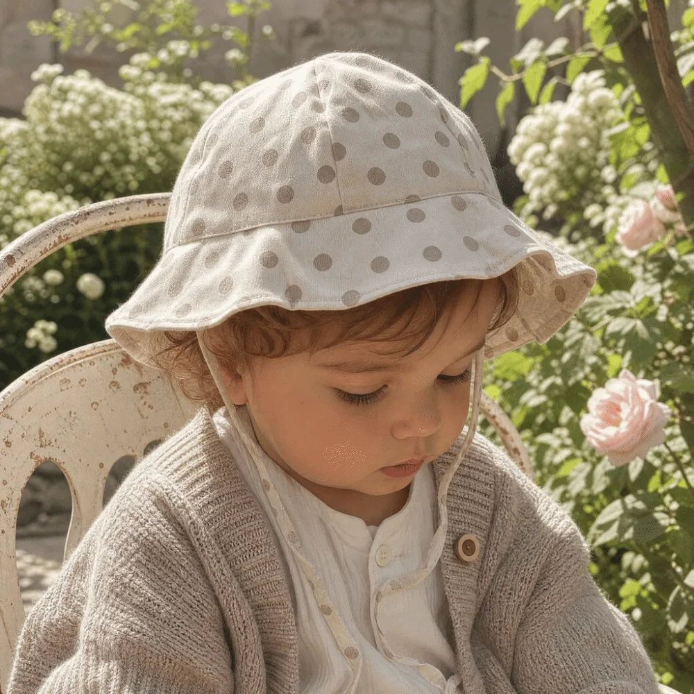 

Various Patterns Wide Brim Baby Bucket Hat Striped Dot UV Protection Fisherman Cap Plaid Breathable Kids Sunhat For 6M-2Y Kids