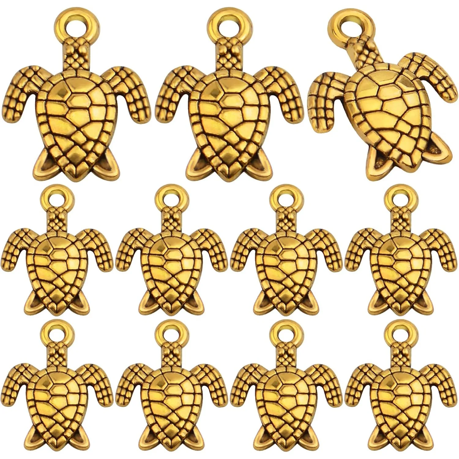 

60 шт., подвеска в виде морской черепахи, подвески из сплава, животное, черепаха, висячие подвески для DIY, ожерелье, браслет, изготовление ювелирных изделий