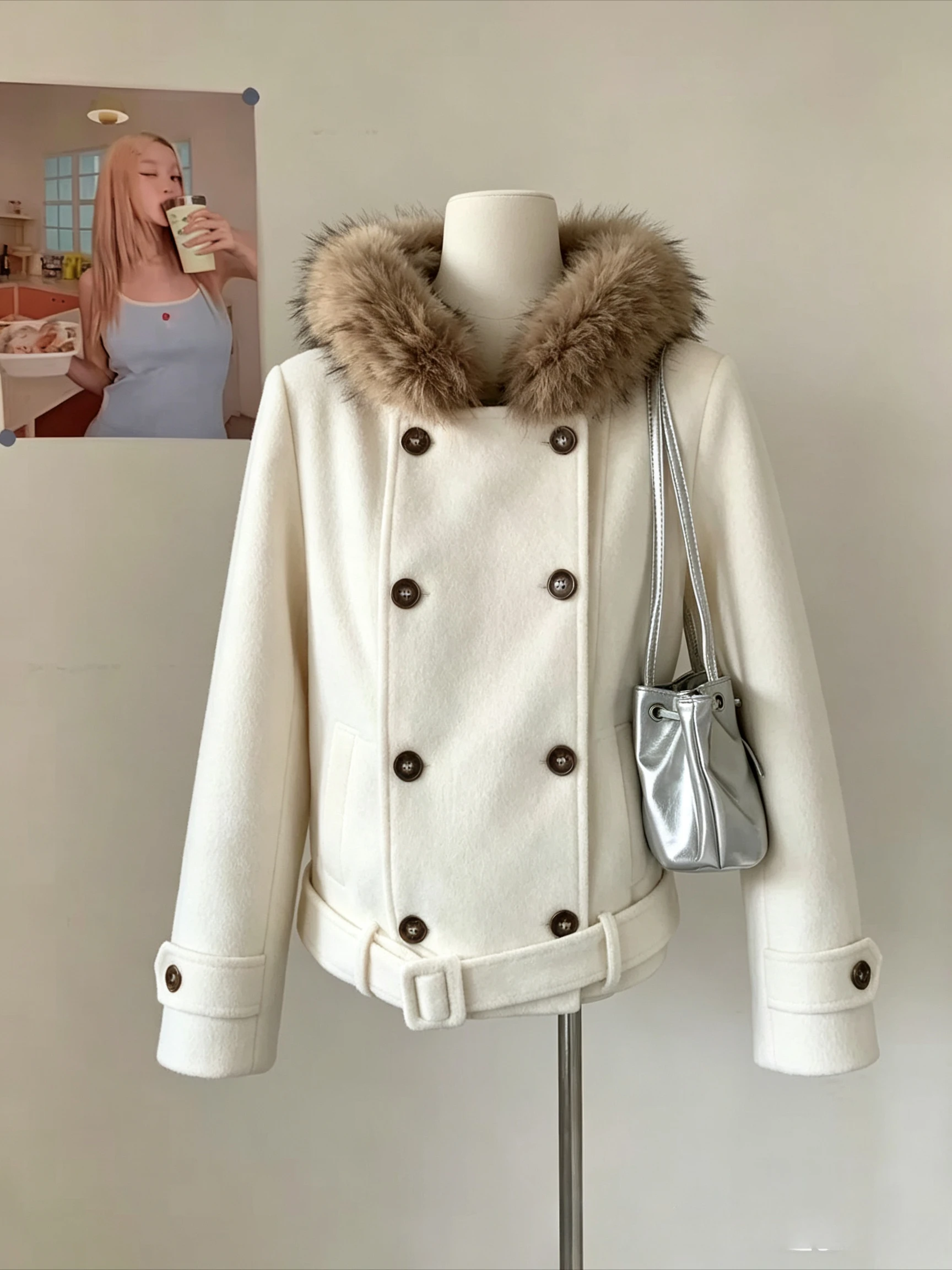 Vintage Fashion Outfit - Women Korean Fashion Oversized Faux Fur