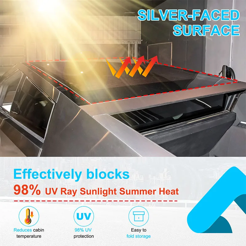 For Tesla Cybertruck 2024 2025 2026 Car Sunroof Sun Shade Skylight Window Car Sunshade Cover Sunshield Curtain Accessories