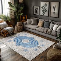 Vintage Persian Area Rug Floral Design Shaggy Living Room Floor Mat Non-Slip Thick Soft Carpets for Home Decor 8x10 ft