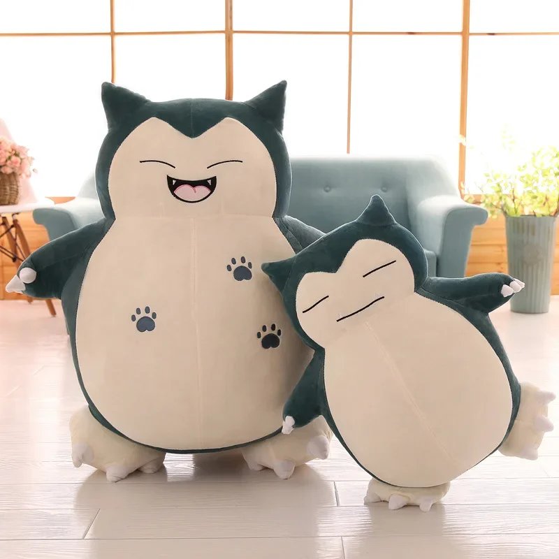 30/200cm Huge Pokemon Snorlax Anime Plush Toys Big Pokémon Plushie Kawaii Semi-finished Leather Holster Pillow Gift for Children