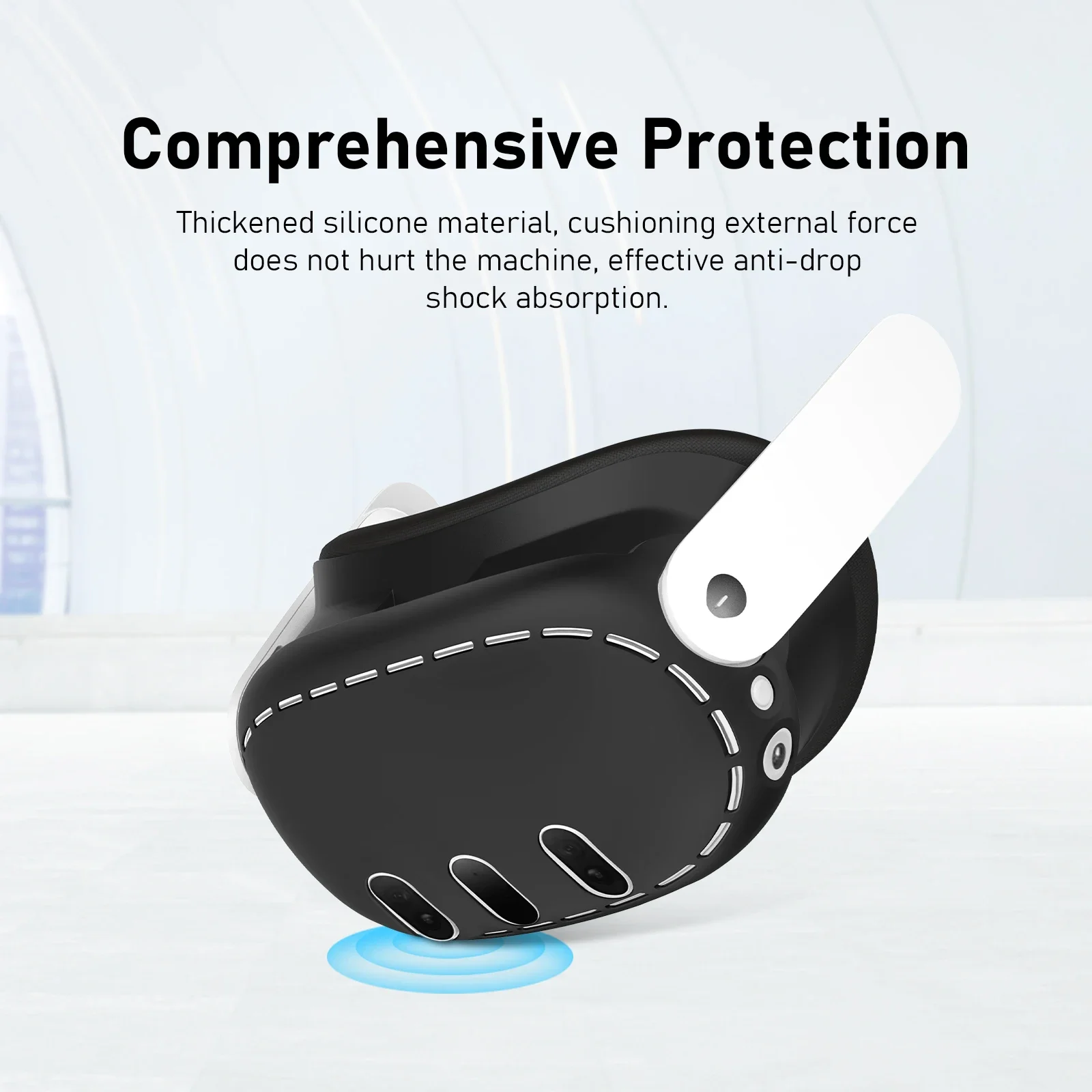 Funda protectora para auriculares Meta Quest 3 VR, Protector de casco antiarañazos a prueba de polvo, carcasa de silicona para accesorios Quest3