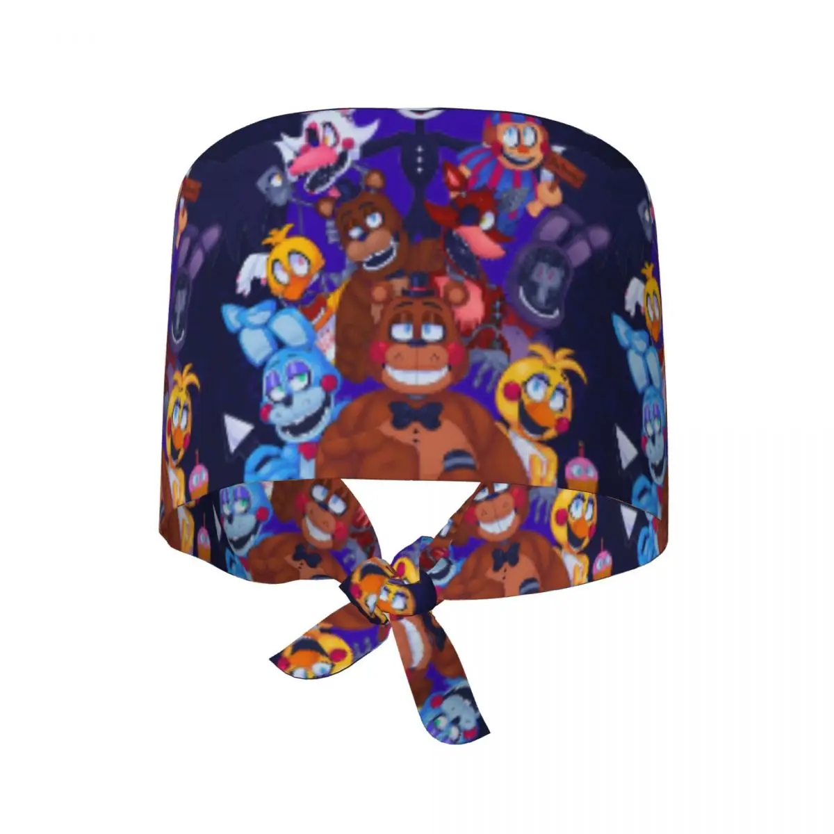Cappelli Chirurgici FNAF a Tema Freddy's, Berretti da Infermiera per Donne e Uomini, Cappello Medico Kawaii Regolabile con Laccetti Posteriori