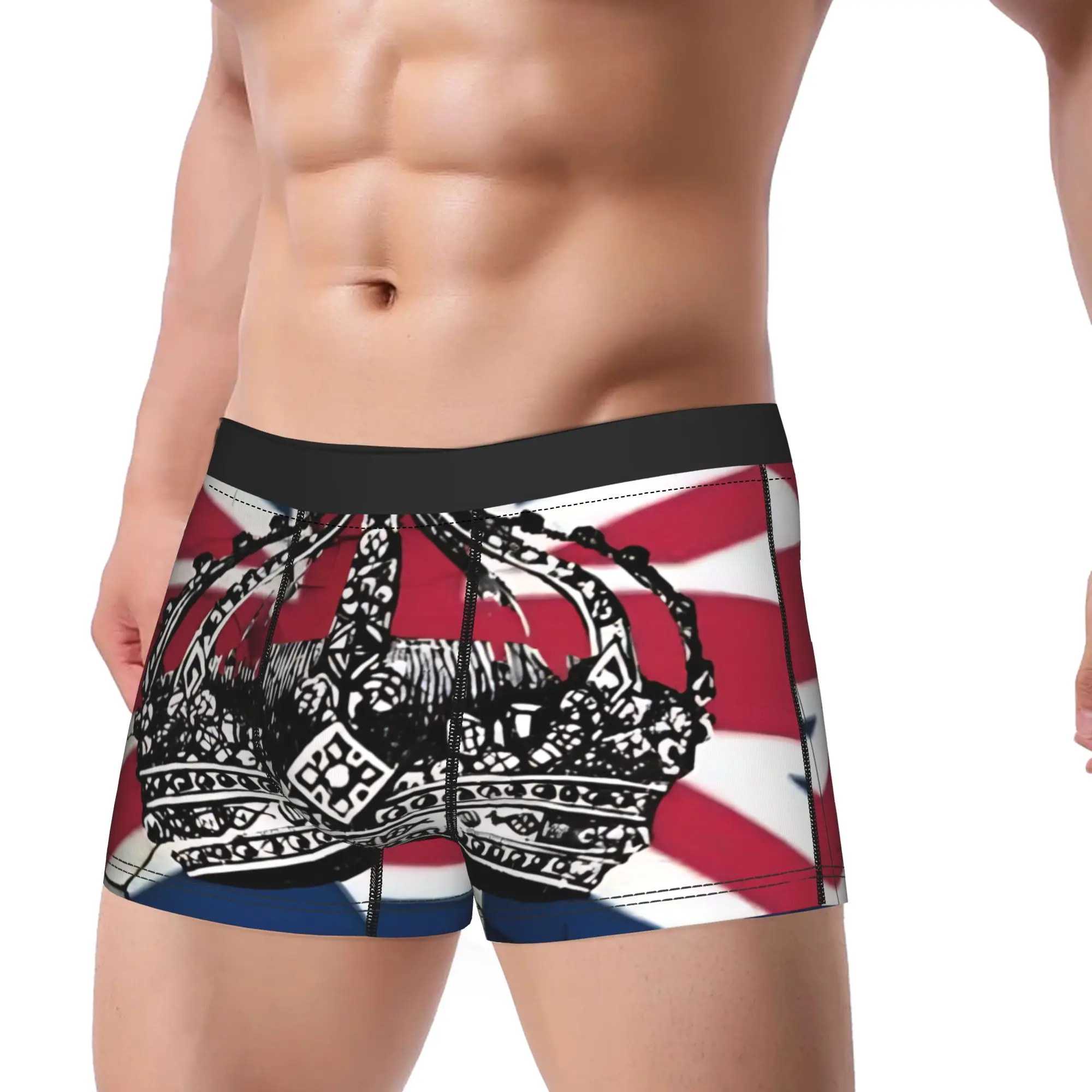 British flag UK Trunk  3D Pouch Underwear High Quality Custom Boxer Brief Classic Man Underpants Big Size 2XL