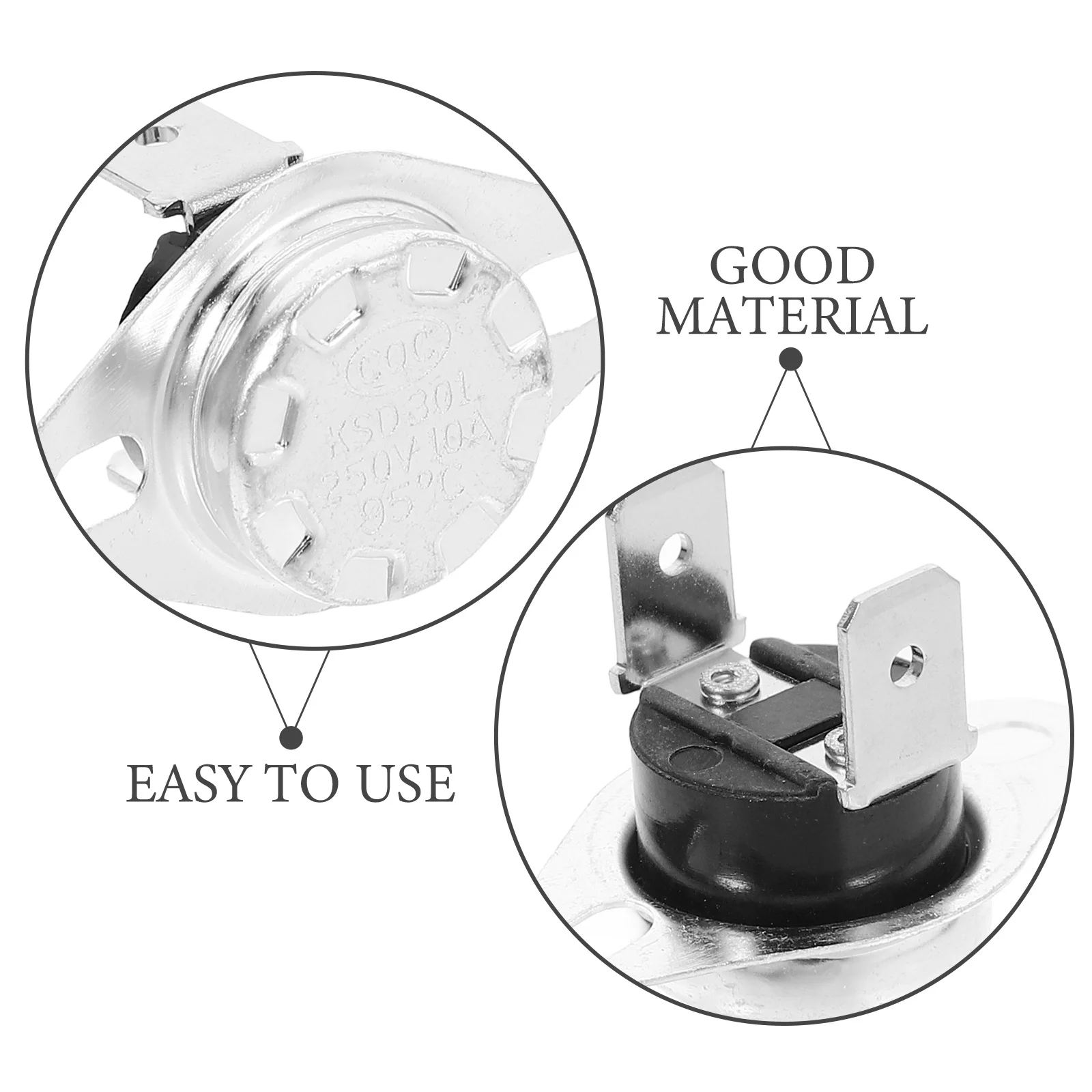 2 قطعة الحرارية قطع الصمامات سخان المياه ترموستات التبديل لحماية الحروق الجافة العالمي استبدال جزء الأجهزة الكهربائية #5