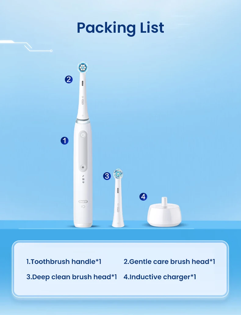 Oral B IO3 Electric Toothbrush IO Series 3 Cleaning Modes for Dental Care Replacement Toothbrush Heads Teeth Brush