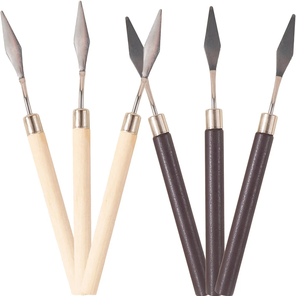 

6pcs Stainless Steel Mixing Spatula For Nail Polish Pigments Foundation Tools Glue Mixer Makeup Spatula Tool